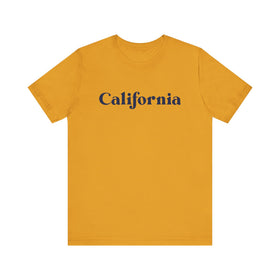Buy mustard California Graphic Tee, Casual T-Shirt, Vintage Style Shirt
