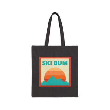 Ski Bum Tote Bag, Cotton Canvas Tote Bag, Reusable Shopping Bag, Eco-Friendly Tote, Ski Bum Gift - 0