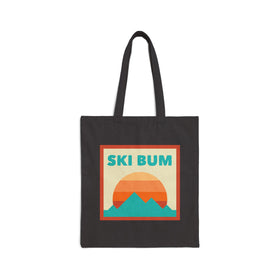 Ski Bum Tote Bag, Cotton Canvas Tote Bag, Reusable Shopping Bag, Eco-Friendly Tote, Ski Bum Gift