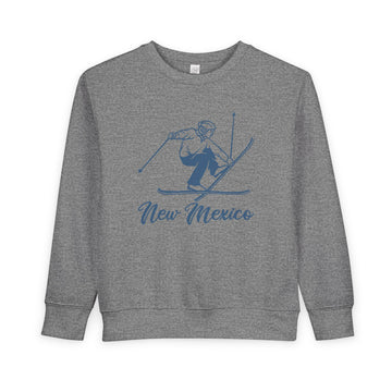 Buy granite-heather New Mexico Toddler Sweatshirt - Vintage Ski New Mexico Toddler Crewneck Sweatshirt