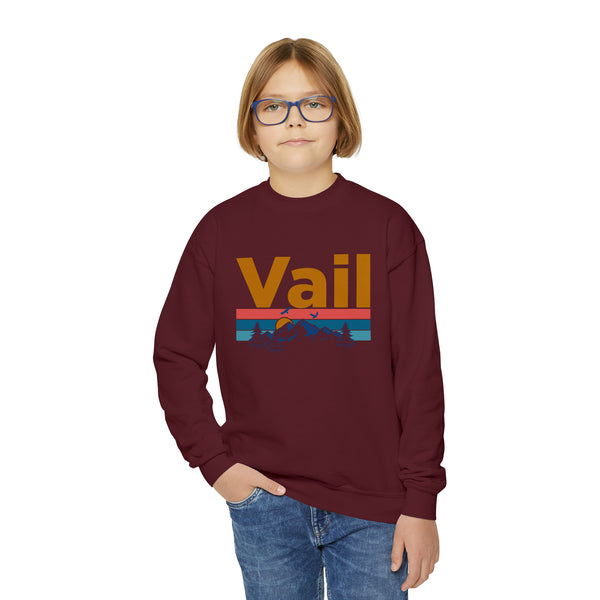 Vail, Colorado Youth Sweatshirt - Unisex Kid's Vail Crewneck Sweatshirt