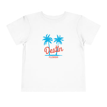 Destin, Florida Toddler T-Shirt - Retro Palm Tree Toddler Destin Shirt - 0