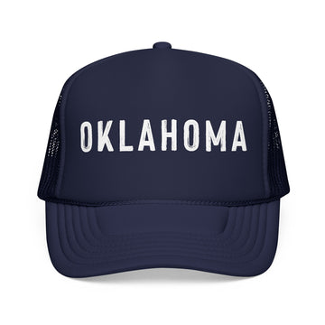 Oklahoma Trucker Hat - Oklahoma Cap - Block Letter