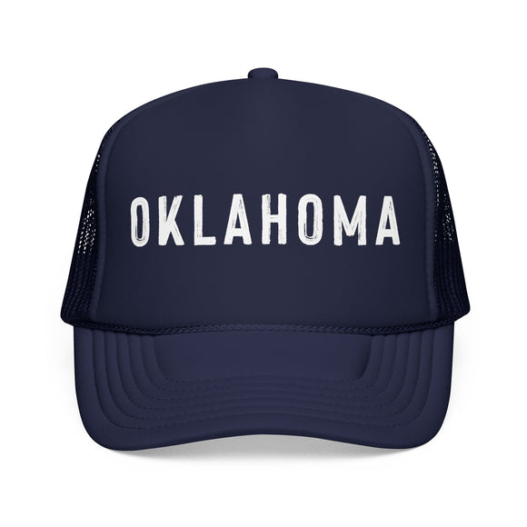 Oklahoma Trucker Hat - Oklahoma Cap - Block Letter