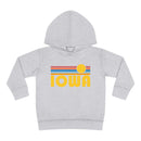 Iowa Toddler Hoodie - Retro Sunrise Unisex Iowa Toddler Sweatshirt-2