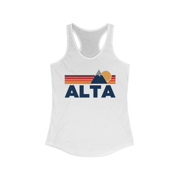 Alta, Utah Women's Racerback Tank Top - Mountain Lover Sleeveless Shirt, Women's Alta Hiking Tank