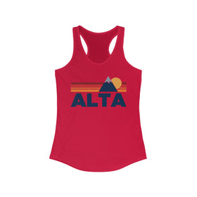 Buy solid-red Alta, Utah Women's Racerback Tank Top - Mountain Lover Sleeveless Shirt, Women's Alta Hiking Tank