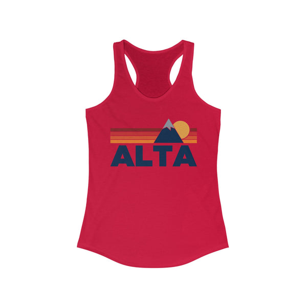 Alta, Utah Women's Racerback Tank Top - Mountain Lover Sleeveless Shirt, Women's Alta Hiking Tank
