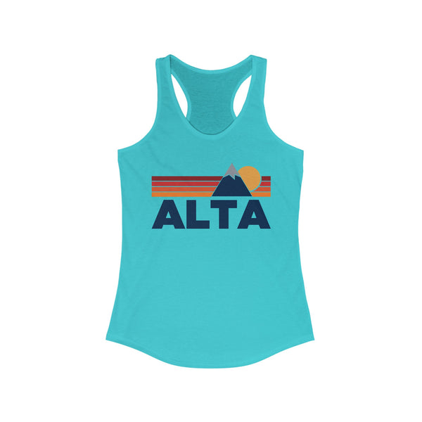 Alta, Utah Women's Racerback Tank Top - Mountain Lover Sleeveless Shirt, Women's Alta Hiking Tank