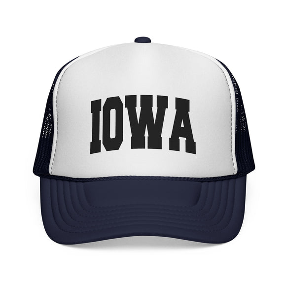 Iowa Retro Collegiate Style Trucker Hat