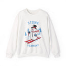 Stowe, Vermont Sweatshirt - Ski Snowman Graphic Crewneck-1