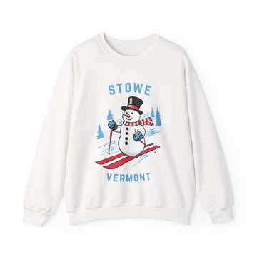 Stowe, Vermont Sweatshirt - Ski Snowman Graphic Crewneck