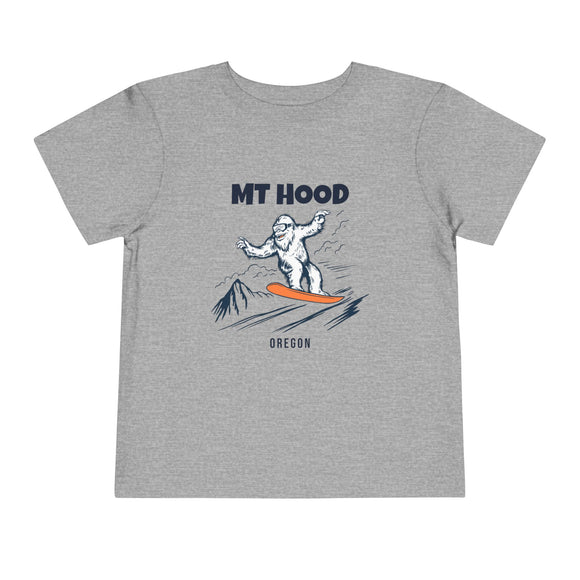 Mt Hood, Oregon Yeti Snowboard Toddler Tee