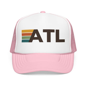 Buy light-pink-white Atlanta, Georgia Trucker Hat - ATL retro cap