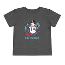 California Toddler Skiing Snowman Graphic Tee - Kids California T-Shirt-4