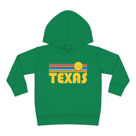 Texas Toddler Hoodie - Retro Sunrise Unisex Texas Toddler Sweatshirt