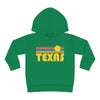 Texas Toddler Hoodie - Retro Sunrise Unisex Texas Toddler Sweatshirt