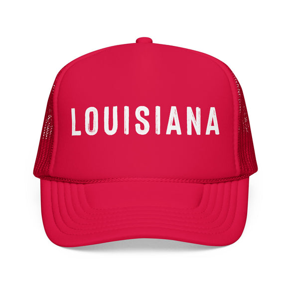 Louisiana Trucker Hat - Louisiana Cap - Block Letter