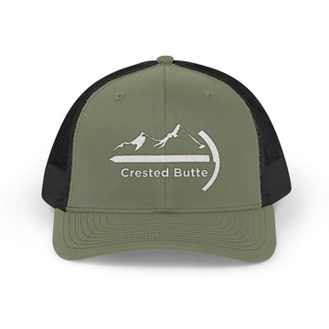 Buy loden-black Crested Butte, Colorado Snapback Trucker Cap - Embroidered Crested Butte Hat