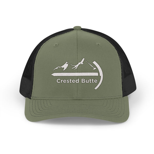 Crested Butte, Colorado Snapback Trucker Cap - Embroidered Crested Butte Hat