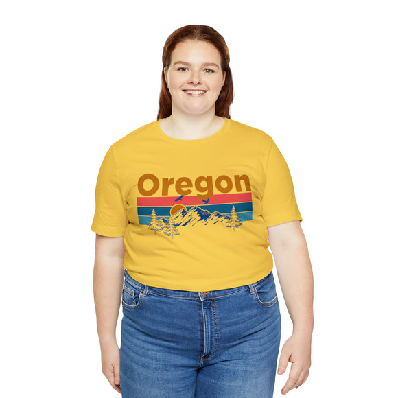Oregon T-Shirt - Mountain Sunset Unisex Oregon Shirt