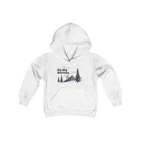 Retro Big Sky, Montana Youth Hoodie - Mountain Big Sky, Montana Kids Sweatshirt, Cute Big Sky, Montana Children's Pullover