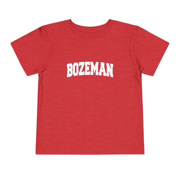 Buy heather-red Bozeman, Montana Toddler Graphic Tee - Kids Bozeman Vacation Shirt
