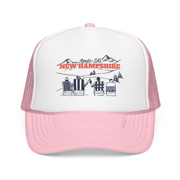 Buy light-pink-white New Hampshire Après-ski Trucker Hat — Foam Mesh Cap