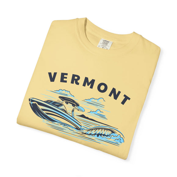 Vermont T Shirt, Comfort Colors Cotton 100% Cotton Wakeboard Boat Tee