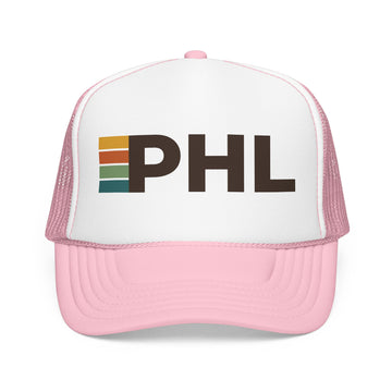 Buy light-pink-white Philadelphia, Pennsylvania Trucker Hat - PHL retro cap