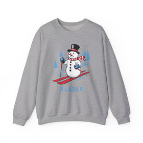 Buy sport-grey Alaska Sweatshirt - Ski Snowman Graphic Crewneck