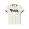 Denver, Colorado Cotton Ringer Graphic Tee - Unisex Denver T Shirt, Vintage Style Tee, Men's/Women's Tee