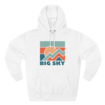 Big Sky, Montana Hoodie - Retro Mountain Unisex Sweatshirt - 0