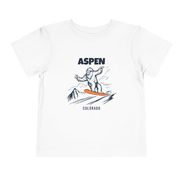 Aspen, Colorado Yeti Snowboard Toddler Tee - 0