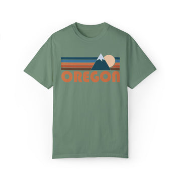 Buy light-green Oregon Graphic Tee, Comfort Colors Retro Unisex T shirt, Mountain Adventure Shirt