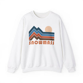 Snowmass, Colorado Sweatshirt Retro Mountains, Snowmass Unisex Graphic Crewneck