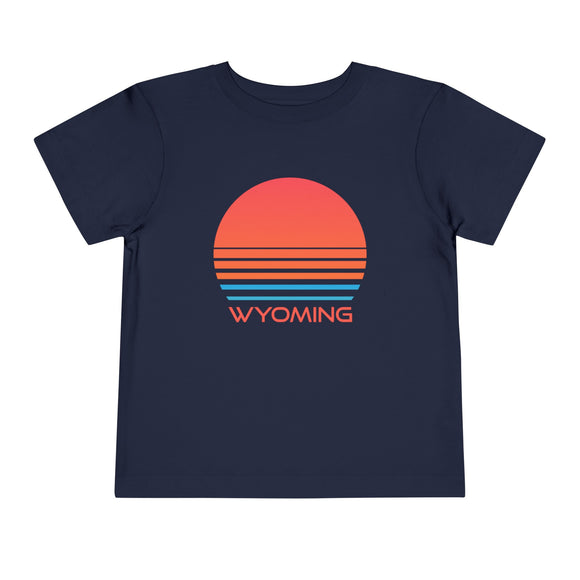 Wyoming Toddler T-Shirt - Retro 80s Unisex Toddler Wyoming Shirt