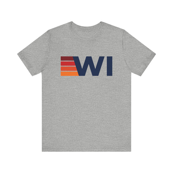 Wisconsin Retro Stripes T-Shirt | Wisconsin State Tee
