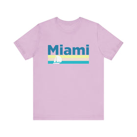 Buy lilac Miami, Florida T Shirt - Sailboat Graphic Tee
