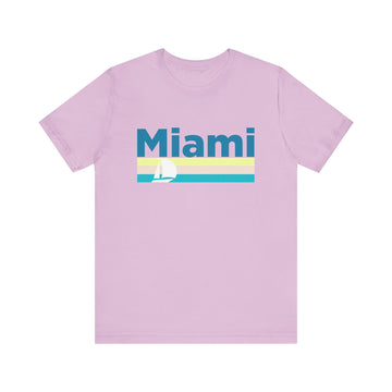 Buy lilac Miami, Florida T Shirt - Sailboat Graphic Tee