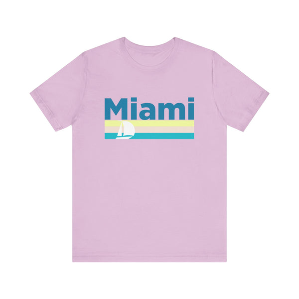 Miami, Florida T Shirt - Sailboat Graphic Tee
