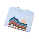 Oregon Sweatshirt Retro Mountains, Oregon Unisex Graphic Crewneck-17