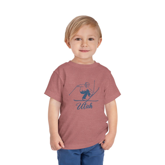 Utah Toddler Graphic Tee Vintage Ski - Kids Utah T-Shirt