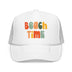 Kids Beach Time Trucker Hat Boho - Youth Snapback Cap on white background