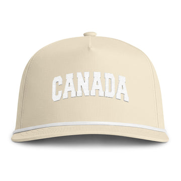 Buy ivory Canada Embroidered Rope Hat - Vintage Sunwashed Rope Cap, Comfort Colors