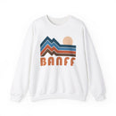 Banff, Canada Sweatshirt Retro Mountains, Banff Unisex Graphic Crewneck-1