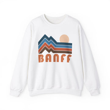 Banff, Canada Sweatshirt Retro Mountains, Banff Unisex Graphic Crewneck