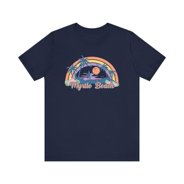 Buy navy Myrtle Beach, South Carolina T-Shirt - Retro Beach Unisex Myrtle Beach Shirt