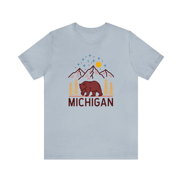 Buy light-blue Michigan T-Shirt - Retro Unisex Michigan Shirt