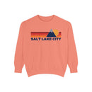 Salt Lake City, Utah Mountain Stripes Sweatshirt | Comfort Colors - 100% Cotton-4